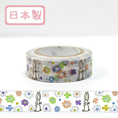 Rabbit & Flower Washi Tape • Shinzi Katoh Design Japanese Washi Tape