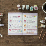 Maste Perforated Washi Tape for Diary Heart Date