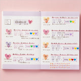 Maste Perforated Washi Tape for Diary Heart Date