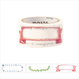Illustration Title Masté Washi Tape for Journal. Use this easy-to-write-on washi tape to add decorative dates to your journal, planner and notebook. Unlike typical washi tape, this tape can be written on with ordinary water-based pens. 