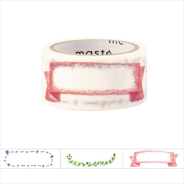 Illustration Title Masté Washi Tape for Journal. Use this easy-to-write-on washi tape to add decorative dates to your journal, planner and notebook. Unlike typical washi tape, this tape can be written on with ordinary water-based pens. 