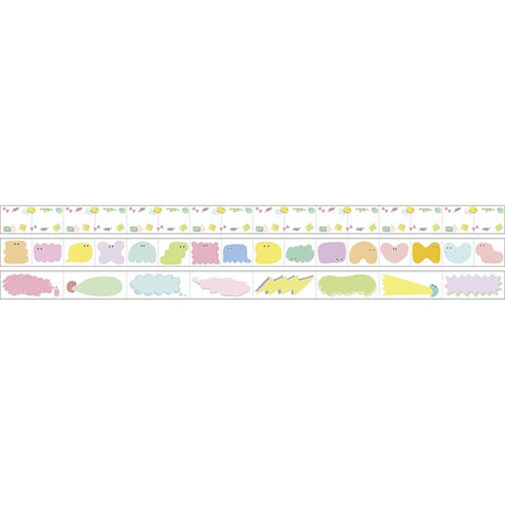 Maste Perforated & Writable Slim Washi Tape Set Pop