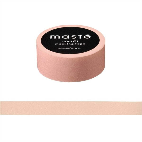 Impressive Tone Solid Color Pink Beige Masté Japanese Masking Tape • Made in Japan.