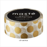 Impressive Tone Gold Dot Masté Japanese Masking Tape • Made in Japan.