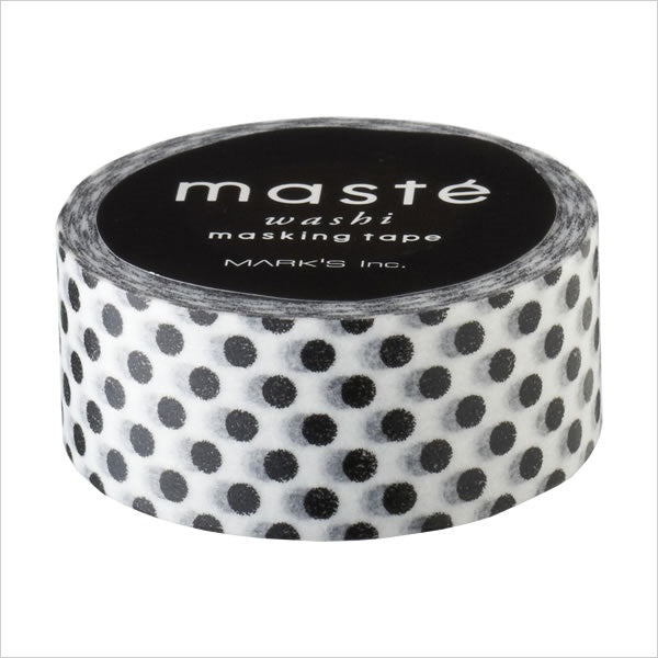 Impressive Tone Black Dot Masté Japanese Masking Tape • Made in Japan.