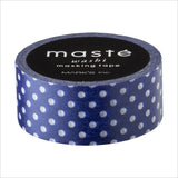Impressive Tone Navy Dot Masté Japanese Masking Tape • Made in Japan.