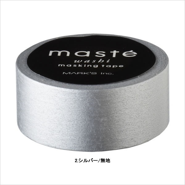 Impressive Tone Silver Masté Japanese Masking Tape • Made in Japan.