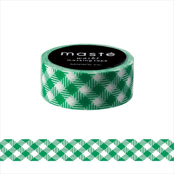 Green Check Washi Tape Masté