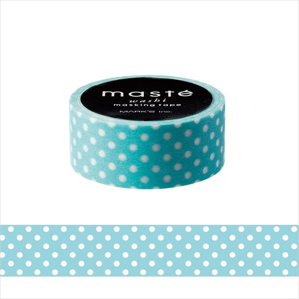 Blue Polka Dots Masté Japanese Masking Tape • Made in Japan.