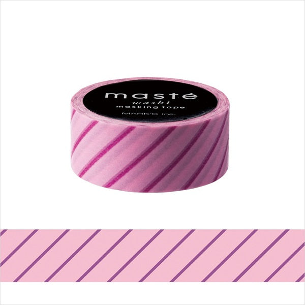 Purple Stripes Masté Japanese Masking Tape • Made in Japan.