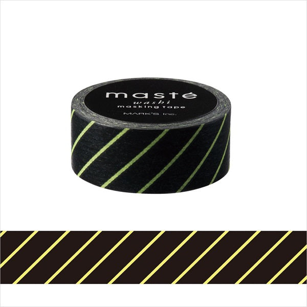 Black Stripes Masté Japanese Masking Tape • Made in Japan.
