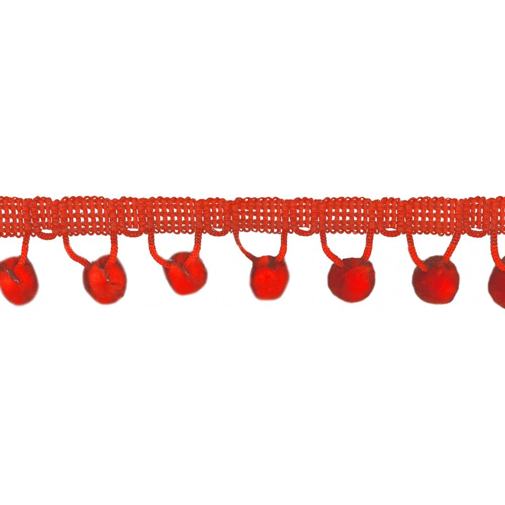 Orange Ball Fringe / Pom Pom Fringe. Colorful, playful accent for children's apparel, costumes, accessories and home decor. Hand washable.