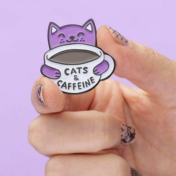 Cats & Caffeine Enamel Pin